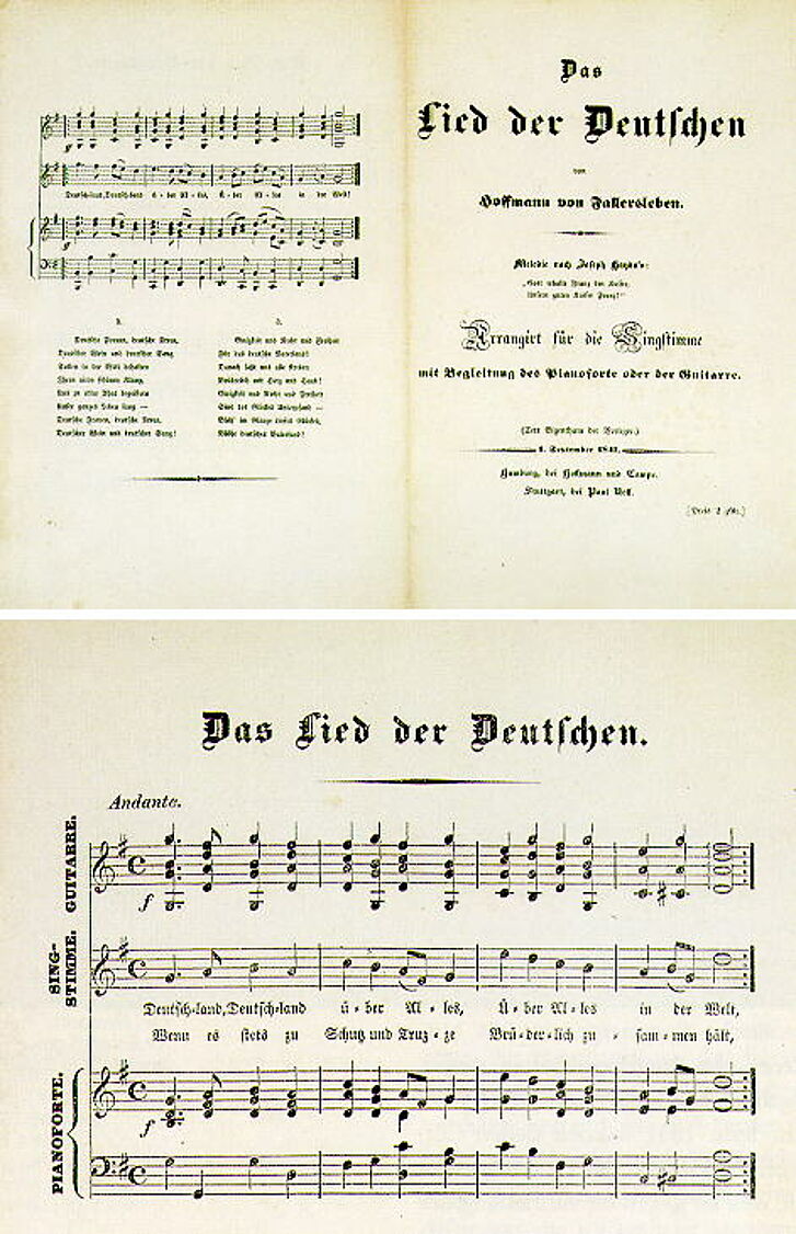 Notenblatt "Das Lied der Deutschen".