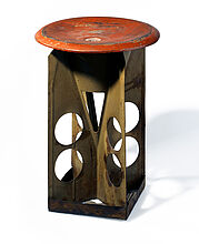 Stool Made from the Sliding Mechanism of an Aerial Bomb, 1945. Stool Made from the Sliding Mechanism of an Aerial Bomb, 1945. (Inv.Nr. MK 72/180)