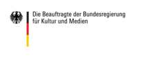 Logo mit Adler und Farben der Deutschen Flagge.