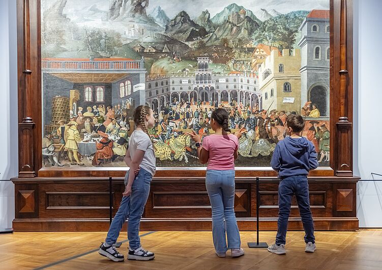 In der Ausstellung „Rein ins Gemälde! Eine Zeitreise für Kinder”