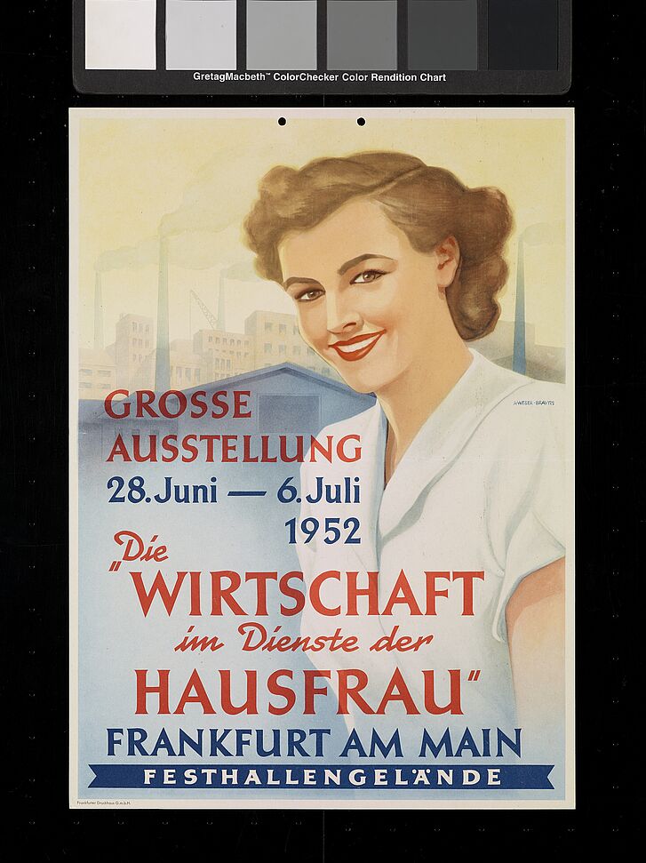 Plakat "die Wirtschaft im Dienste der Hausfrau".