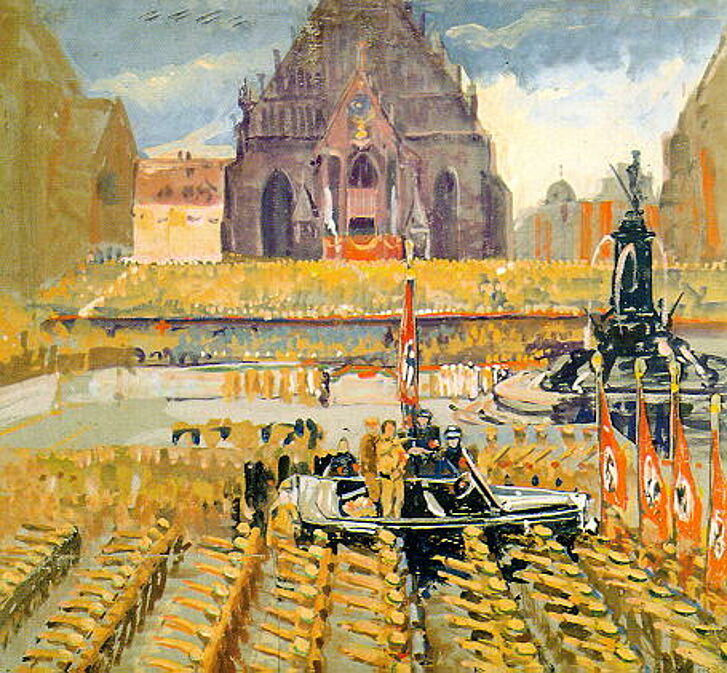 NSDAP- und SA-Aufmarsch anlässlich des Reichparteitags 1933.