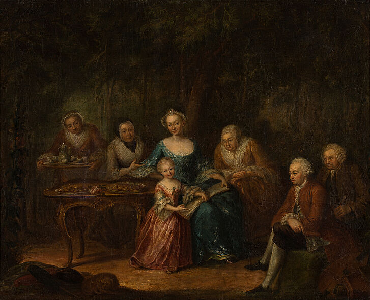 Anna Dorothea Therbusch, Family Portrait in the Outdoors, Berlin, ca. 1770 