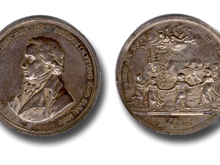 Eine Prämienmedaille für impfwillige Eltern