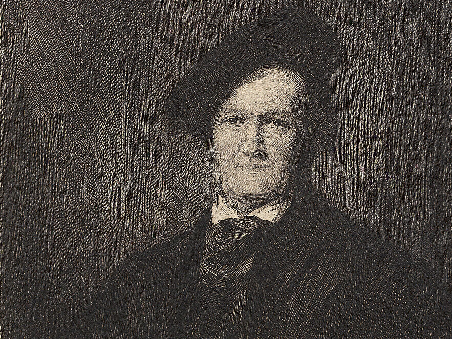 Porträt Richard Wagner, Franz von Lenbach, William Unger, Druck v. Fr. Felsing München 1851/1900? © DHM