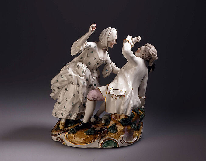 Figurengruppe „Zwietracht in der Ehe“, 1765-1770. Figurengruppe „Zwietracht in der Ehe“, 1765-1770. (Inv.Nr. KG 95/26)
