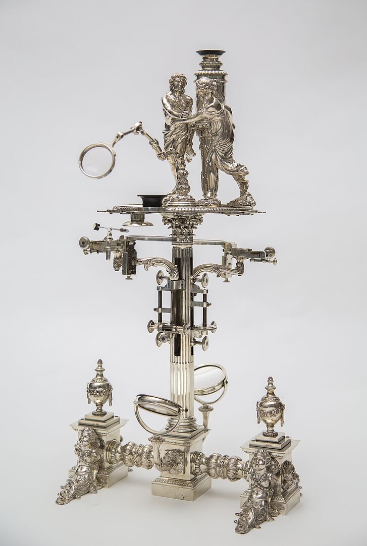 George Adams, Silver microscope for King George III, London, before 1763 