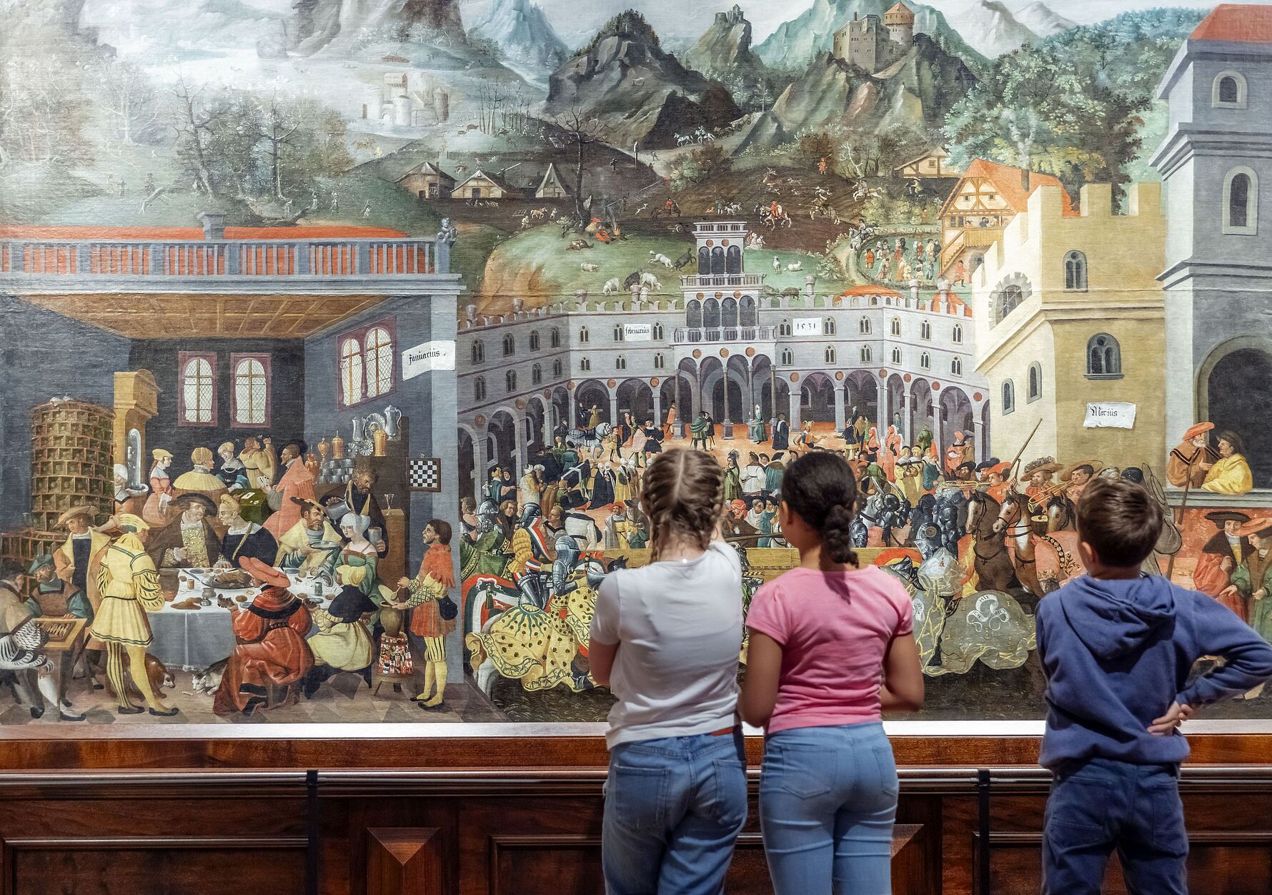 Ausstellungsansicht "Rein ins Gemälde! Eine Zeitreise für Kinder" Ausstellungsansicht "Rein ins Gemälde! Eine Zeitreise für Kinder"