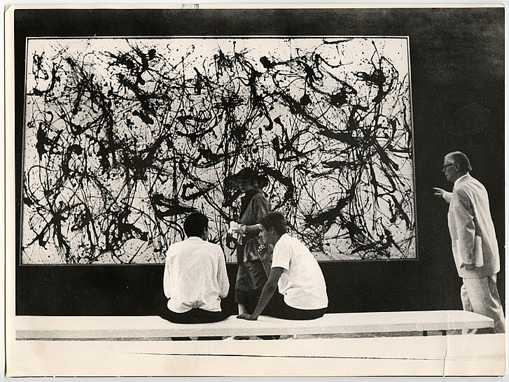 Interior of the exhibition, Jackson Pollock (1912–1956), Number 32, 1950 Interior of the exhibition, Jackson Pollock (1912–1956), Number 32, 1950