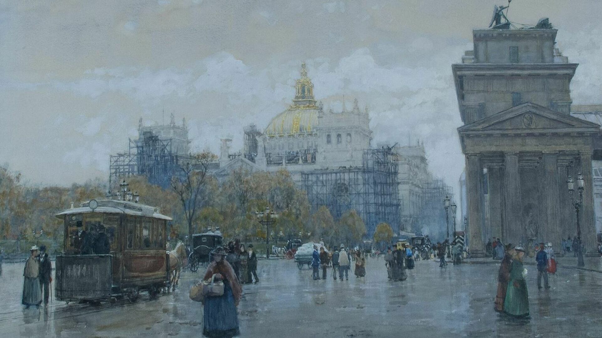 Ansicht des Reichstagsgebäudes kurz vor der Fertigstellung, Hans Herrmann, 1893 © DHM