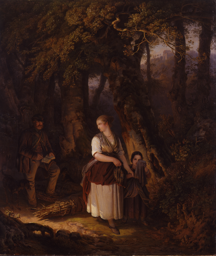 Gemälde „Ertappt beim Reisigsammeln“ Gemälde „Ertappt beim Reisigsammeln“ Monogrammist A L, 1848 © Deutsches Historisches Museum/Homolka