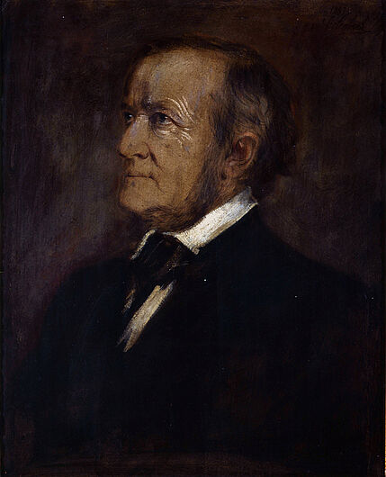 Franz von Lenbach, Richard Wagner (1813-1883), nach 1882. Franz von Lenbach, Richard Wagner (1813-1883), nach 1882. Hitler verehrte Richard Wagner. Das Porträt des Komponisten von Franz von Lenbach war neben unzähligen anderen Kunstwerken aus ganz Europa für das „Kunstmuseum Linz“ vorgesehen. (Inv.Nr. L 99/26)