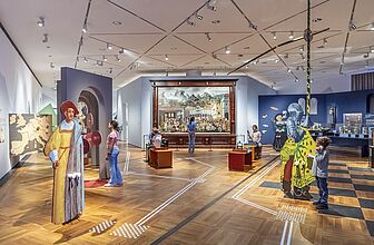 In der Ausstellung „Rein ins Gemälde! Eine Zeitreise für Kinder”