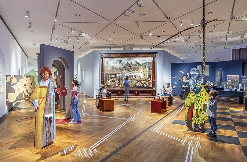 In der Ausstellung „Rein ins Gemälde! Eine Zeitreise für Kinder”