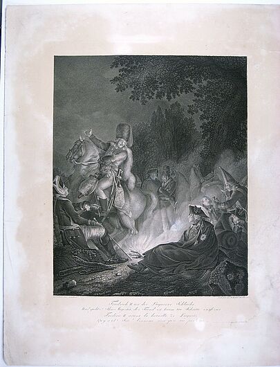 Johann David Schubert (Zeichner), Daniel Berger (Stecher), Friedrich II. vor der Liegnitzer Schlacht, 1803 (Inv.Nr. D 52/2478) © DHM