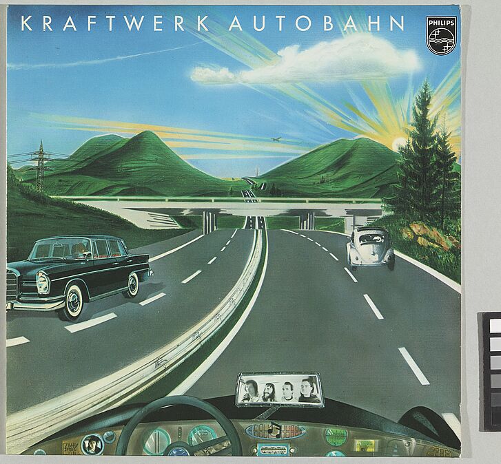 Schallplattencover von Kraftwerks "Autobahn".
