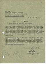 Schreiben Eduard Ullmanns an den Rat des Kreises Lübben, Abteilung Berufsausbildung vom 7. Juli 1952 (DHM-HArch MfDG/484.3, Bl. 50) © DHM
