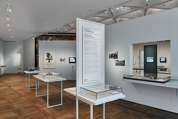 Raumansicht der Ausstellung „Die Liste der Raumansicht der Ausstellung „Die Liste der