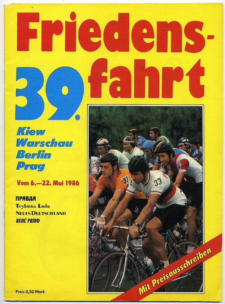 Titelseite zur 39. Internationalen Friedensfahrt.