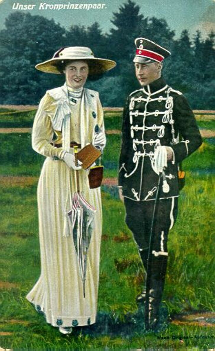 Porträt von Kronprinz Wilhelm und seine Frau Cecilie.