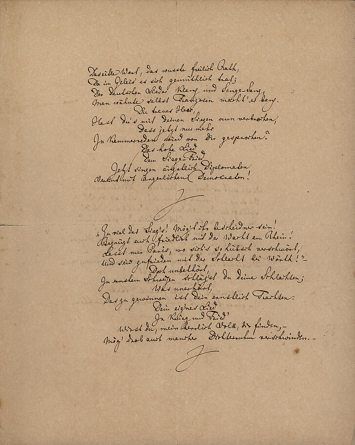 Gedicht „Dem deutschen Heere“ von Richard Wagner
