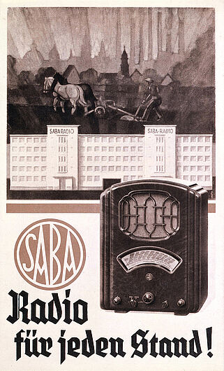 Werbeprospekt für den Volksempfänger, um 1934. (Inv.Nr. Do2 2001/567)