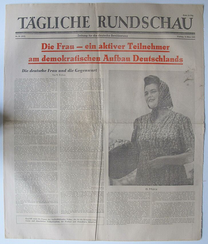 Titelseite der "Täglichen Rundschau".