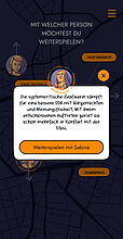 Spielansicht Personenauswahl.