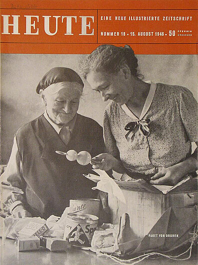 "Heute" Magazine with a Title Page on the CARE Fundraising Campaign, August 15, 1946. (Inv.Nr. Do2 94/2360)