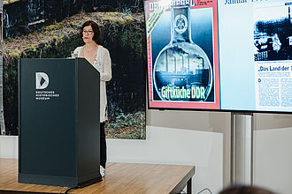 Astrid M. Eckert bei ihrem Vortrag zum Nationalparkprogramm der späten DDR.