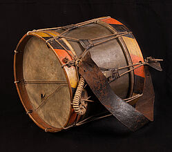 Snare Drum of the Vigilante Group of Harra in Thuringia, 1848-1849. Snare Drum of the Vigilante Group of Harra in Thuringia, 1848-1849. (Inv.Nr. U 73/104)