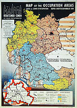 Political-Administrative Map of Germany and Austria with the Zones of Occupation after World War II, ca. 1945. Political-Administrative Map of Germany and Austria with the Zones of Occupation after World War II, ca. 1945. (Inv.Nr. Do2 1988/219)