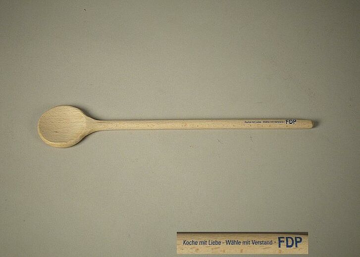 Kochlöffel mit Text der FDP.