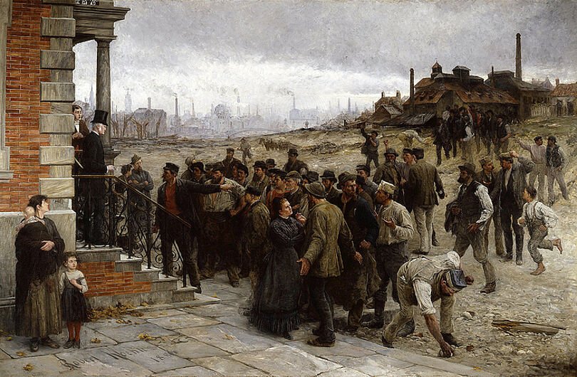 Robert Köhler, The Strike, 1886. Robert Köhler, The Strike, 1886. (Inv.Nr. 1990/2920)
