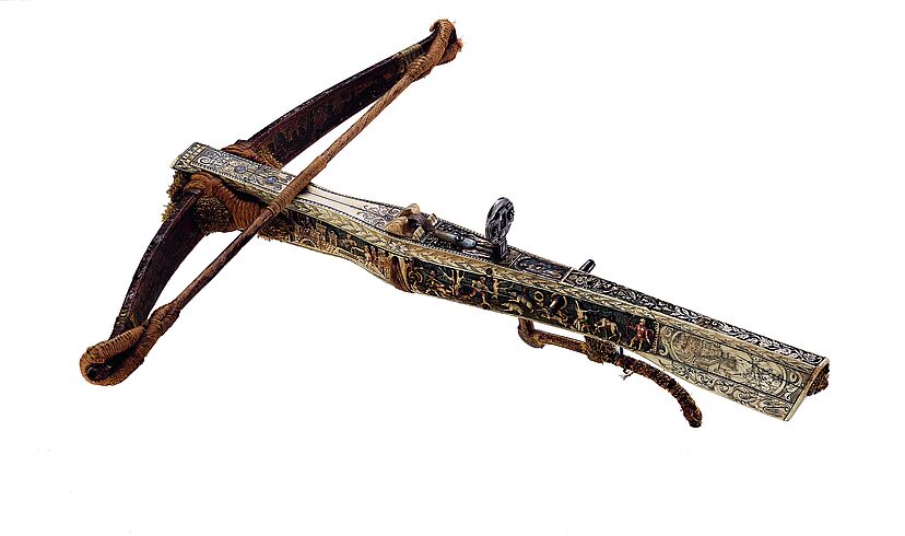 Jagdarmbrust mit farbig gefassten Beinintarsien, 1567 © Deutsches Historisches Mus