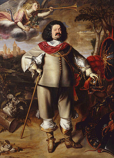 Anselmus von Hulle, Commander Octavio Count Piccolomini Piere de Arragona (1599-1656), Duke of Amalfi as Chief Representative During the Nuremberg Peace Congress 1650/51, 1650-1651. (Inv.Nr. Gm 95/65)