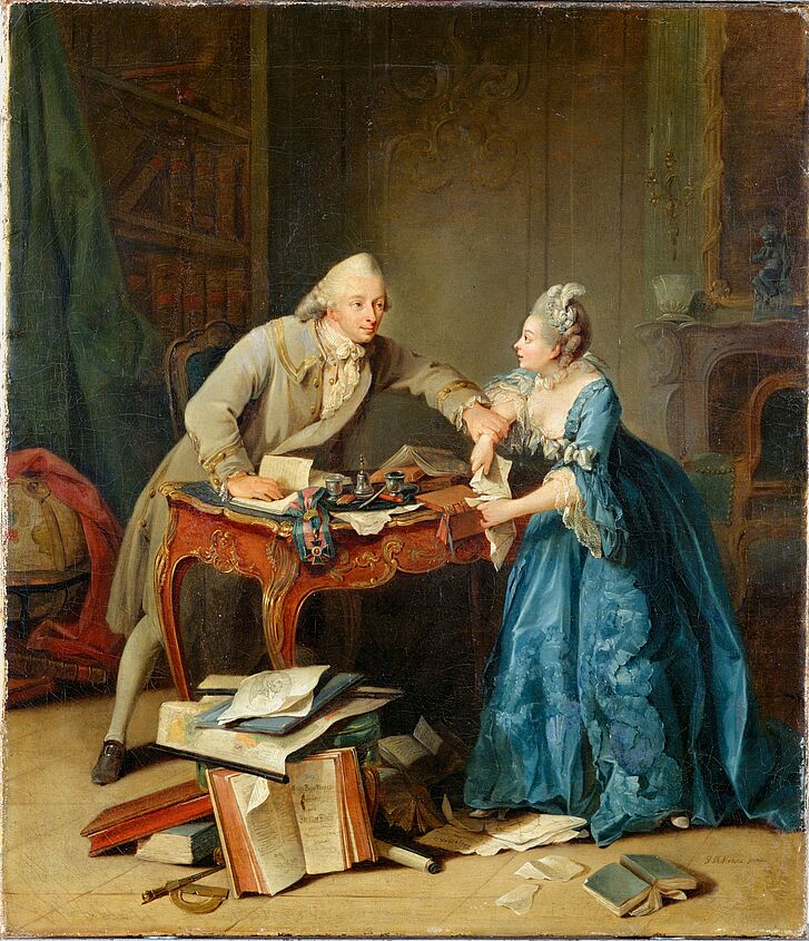 Georg Melchior Kraus, Torn Between Science and Marriage, Mainz, ca. 1770-1776