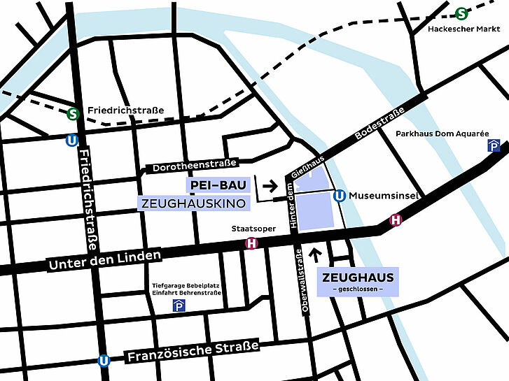 Lageplan des Deutschen Historischen Museums.