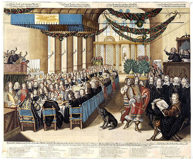 Wolfgang Kilian, The Nuremberg Peace Supper on September 25, 1649, after 1649. (Inv.Nr. Gr 61/951)