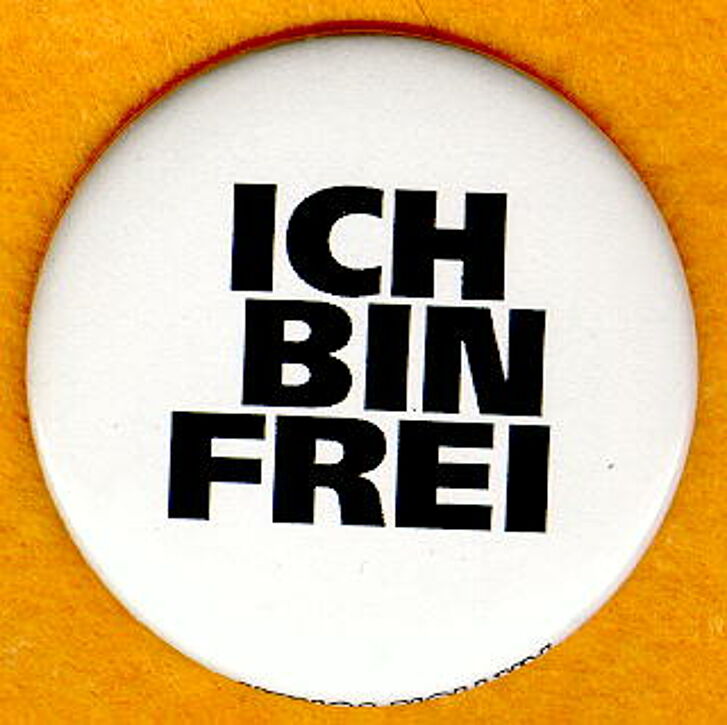 Button "Ich bin frei".