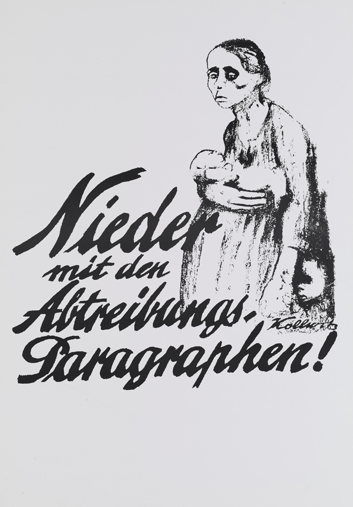 Plakat der Kommunistischen Partei Deutschlands (KPD) für die Streichung des § 218 Strafgesetzbuch, Käthe Kollwitz, 1924 © DHM