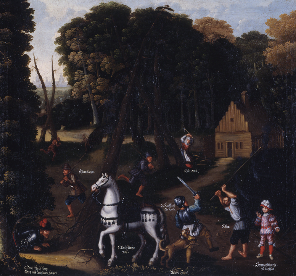 Der Altenburger Prinzenraub Herzog Albrecht von Sachsens (1443-1500), Öl auf Leinwand, 1525/1550, 79 x 86 cm © DHM