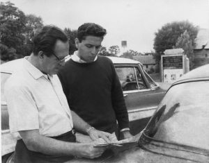 Fred and Peter Stein by car, 1963 © Peter Stein