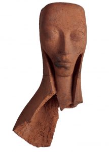 Emy Roeder, head fragment of the "Pregnant Woman", 1918. A wooden version was on show at the first documenta. © Staatliche Museen zu Berlin, Museum für Vor- und Frühgeschichte, Photo: Achim Kleuker