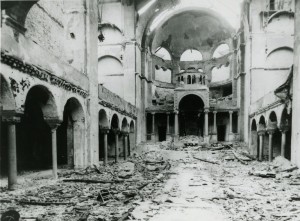 Leo Baeck Archives, Interior view of the destroyed Fasanenstrasse Synagogue, Berlin, burned on Kristallnacht Synagogues; Destroyed, Berlin; Jewish Community Collection AR 88 F, F 21324