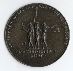 Medaille auf die Nationalversammlung 1919, Entwurf Carl Ebbinghaus (1872-1950)