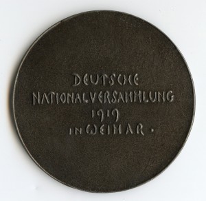 Medaille auf die Nationalversammlung 1919, Entwurf Carl Ebbinghaus (1872-1950)