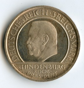 10 Jahre Verfassung, 3 Reichsmark 1929, Entwurf Rudolf Bosselt (1871-1938)