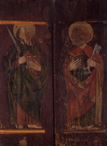 Rückseite von  Altarflügeln mit Heiligem Paulus (links) und dem Heiligem Petrus (rechts), 1451/1500