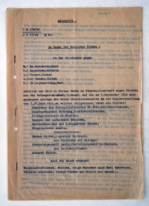 Maschinenschriftliche Urteilsbegründung des Volksgerichtshofes zum Todesurteil gegen Paul Lejeune-Jung, Karl Goerdeler, Wilhelm Leuschner, Joseph Wirmer, Ulrich von Hassell, 08.09.1944, © DHM